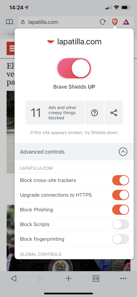 Brave Shield UP mobile